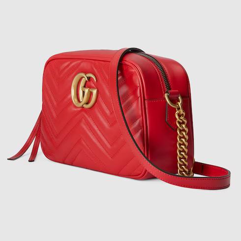 Túi Gucci GG Marmont Matelassé Small Shoulder Bag Nữ Màu Đỏ