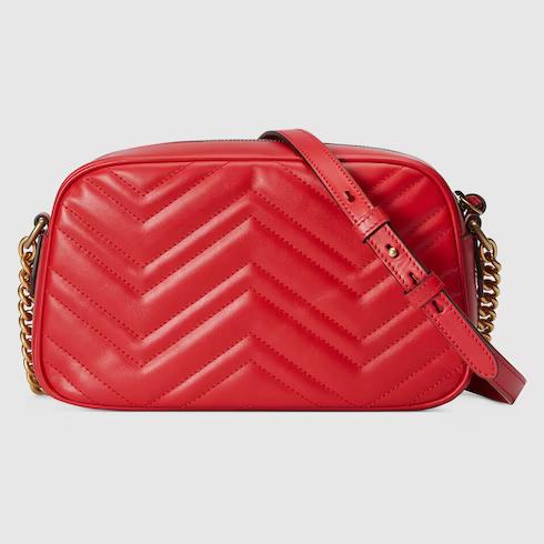 Túi Gucci GG Marmont Matelassé Small Shoulder Bag Nữ Màu Đỏ