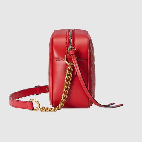 Túi Gucci GG Marmont Matelassé Small Shoulder Bag Nữ Màu Đỏ