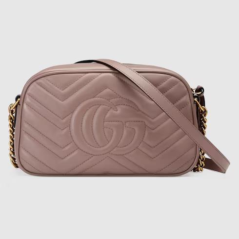 Túi Gucci GG Marmont Small Shoulder Bag Nữ Màu Hồng Đậm