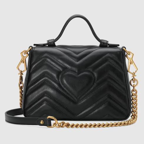 Túi Gucci GG Marmont Mini Top Handle Bag Nữ Màu Đen