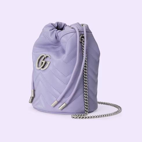 Túi Gucci Gg Marmont Matelassé Mini Bucket Bag Nữ Màu Tím