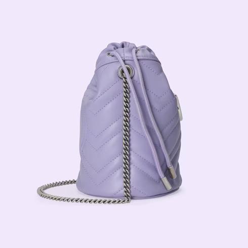 Túi Gucci Gg Marmont Matelassé Mini Bucket Bag Nữ Màu Tím