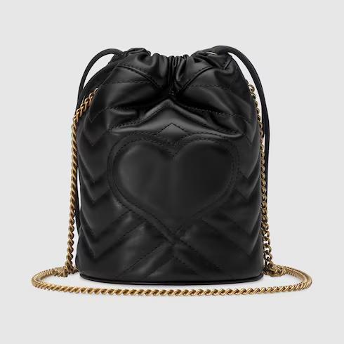 Túi Gucci Gg Marmont Matelassé Mini Bucket Bag Nữ Màu Đen