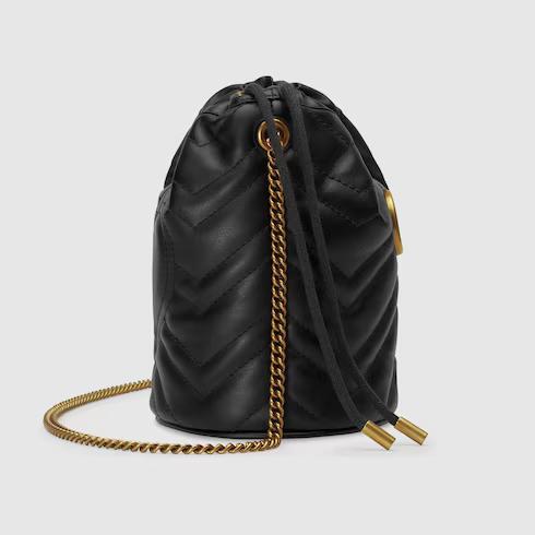 Túi Gucci Gg Marmont Matelassé Mini Bucket Bag Nữ Màu Đen