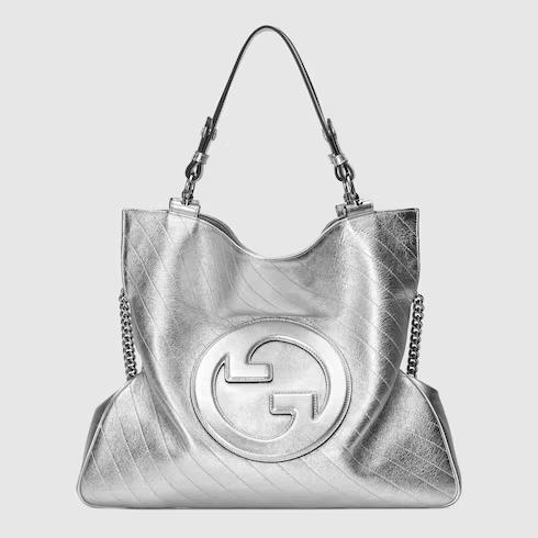 Túi Gucci Blondie Medium Tote Bag Nữ Màu Bạc