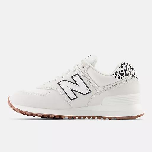 Giày New Balance 574 Nữ Màu TrắNg Đen Họa Tiết Da Báo