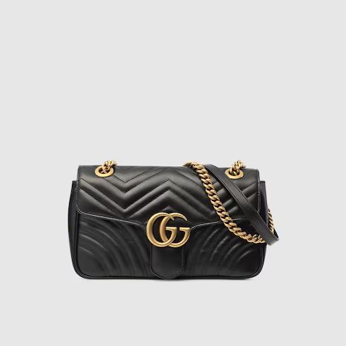 Túi Gucci GG Marmont Small Shoulder Bag Nữ Màu Đen Vuông