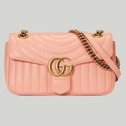 Túi Gucci GG Marmont Small Shoulder Bag Nữ Màu Hồng Sữa