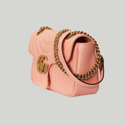 Túi Gucci GG Marmont Small Shoulder Bag Nữ Màu Hồng Sữa