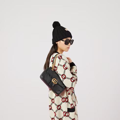 Túi Gucci GG Marmont Small Shoulder Bag Nữ Màu Đen Vuông