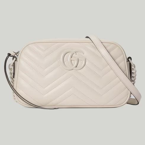 Túi Gucci GG Marmont Matelassé Shoulder Bag Nữ Màu Trắng Kem