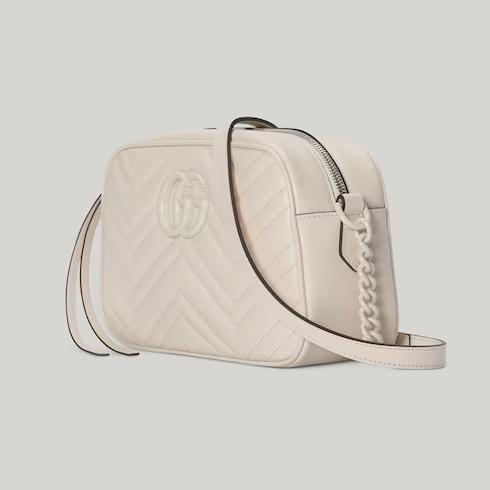 Túi Gucci GG Marmont Matelassé Shoulder Bag Nữ Màu Trắng Kem