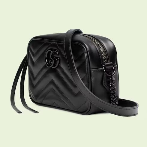 Túi Gucci GG Marmont Mini Shoulder Bag Nữ Màu Đen Bóng