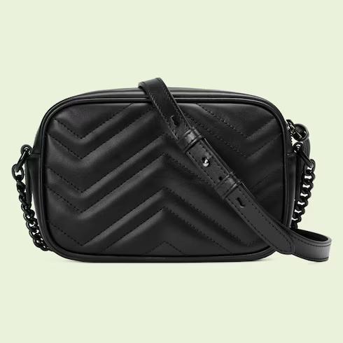 Túi Gucci GG Marmont Mini Shoulder Bag Nữ Màu Đen Bóng