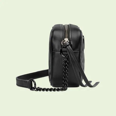 Túi Gucci GG Marmont Mini Shoulder Bag Nữ Màu Đen Bóng