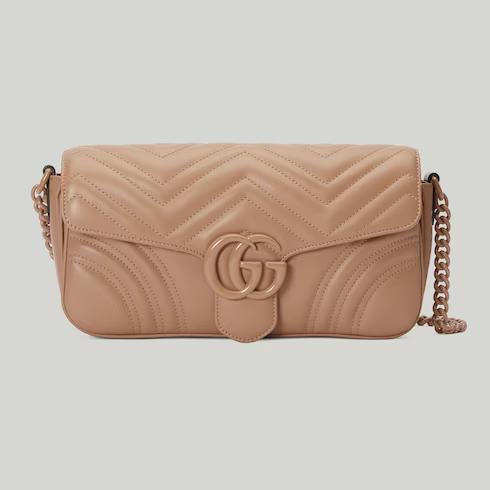 Túi Gucci GG Marmont Matelassé Shoulder Bag Nữ Màu Hồng Sữa