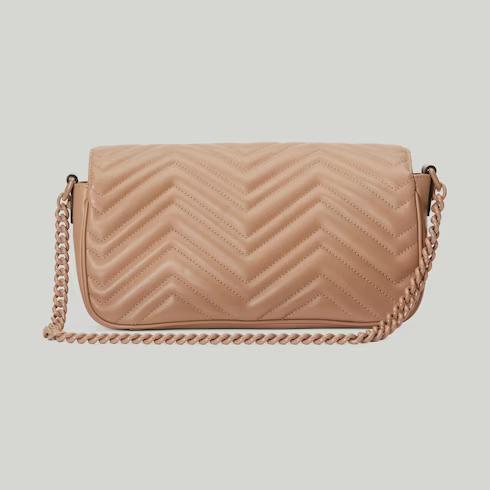 Túi Gucci GG Marmont Matelassé Shoulder Bag Nữ Màu Hồng Sữa