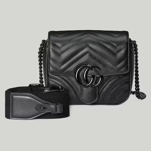 Túi Gucci GG Marmont Matelassé Shoulder Bag Nữ Màu Đen