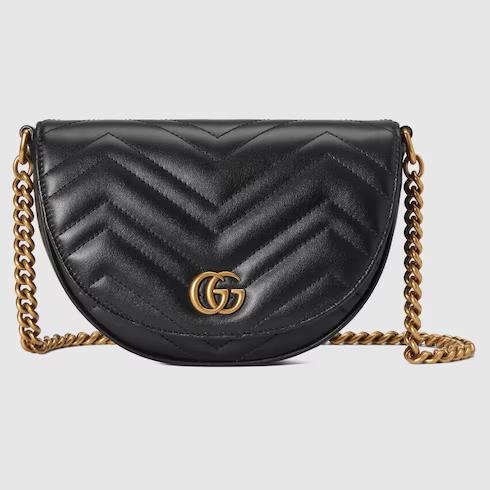 Túi Gucci GG Marmont Matelassé Chain Mini Bag Nữ Màu Đen