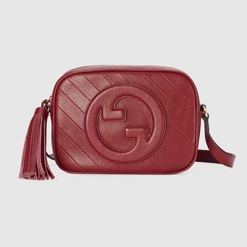 Túi Gucci Blondie Small Shoulder Bag Nữ Màu Đỏ Rượu