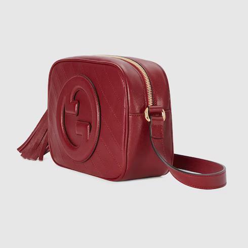 Túi Gucci Blondie Small Shoulder Bag Nữ Màu Đỏ Rượu