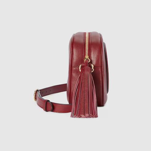 Túi Gucci Blondie Small Shoulder Bag Nữ Màu Đỏ Rượu