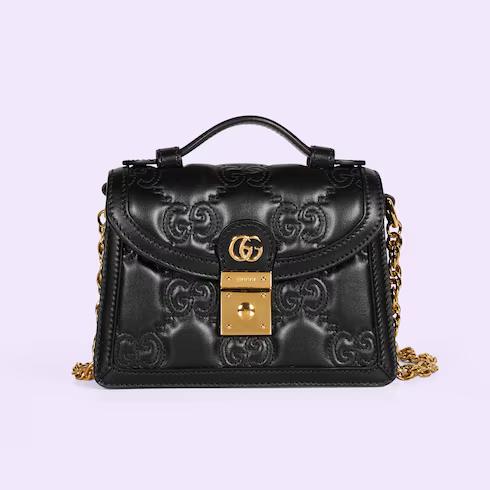 Túi Gucci GG Matelassé Small Top Handle Bag Nữ Màu Đen