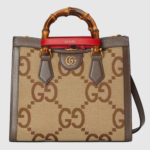 Túi Gucci Diana Jumbo Gg Small Tote Bag Nữ Màu Nâu