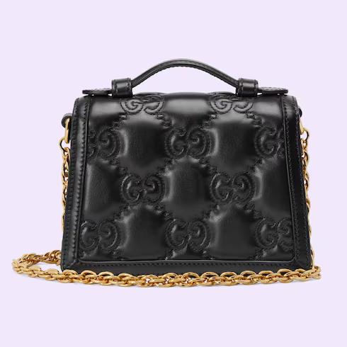 Túi Gucci GG Matelassé Small Top Handle Bag Nữ Màu Đen