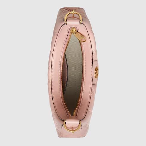 Túi Gucci GG Matelassé Small Shoulder Bag Nữ Màu Hồng Phấn