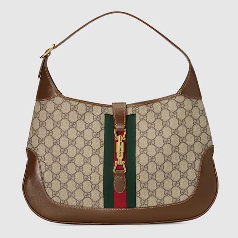 Túi Gucci Jackie 1961 Medium Shoulder Bag Nữ Màu Xám Nâu