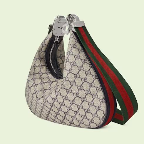 Túi Gucci Attache Medium Shoulder Bag Nữ Màu Be Xanh Dương