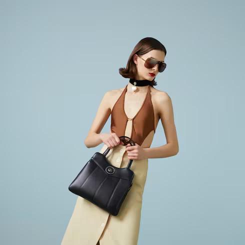 Túi Gucci Petite Gg Small Tote Bag Nữ Màu Đen