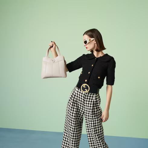 Túi Gucci Petite Gg Small Tote Bag Nữ Màu Trắng