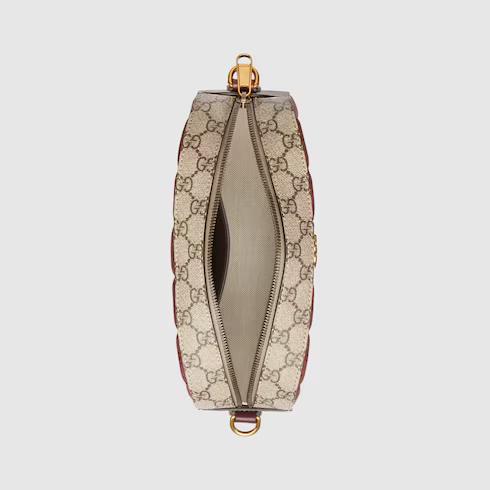 Túi Gucci Mini Gg Canvas Small Shoulder Bag Nữ Màu Đỏ Đô