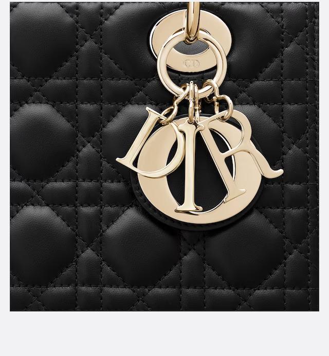 Túi Dior Medium Lady Dior Bag Black Cannage Lambskin