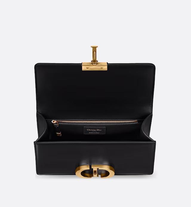 Túi Dior 30 Montaigne Bag Black Box Calfskin