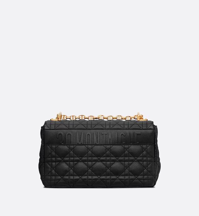 Túi Dior Medium Dior Caro Bag Black Supple