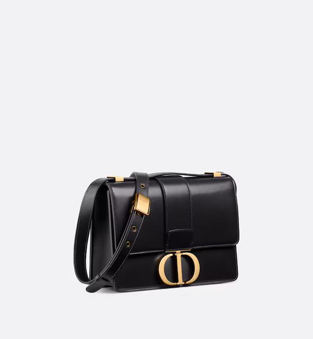 Túi Dior 30 Montaigne Bag Black Box Calfskin