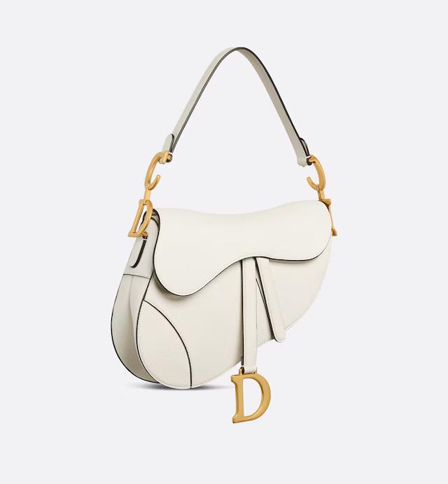 Túi Dior Saddle Bag with Strap Latte Grained