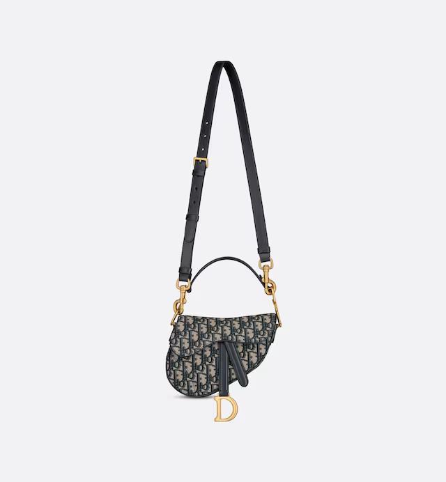 Túi Dior Mini Saddle Bag With Strap Blue