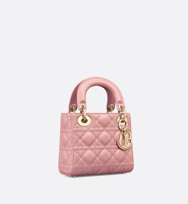 Túi Dior Mini Lady Dior Bag Antique Pink