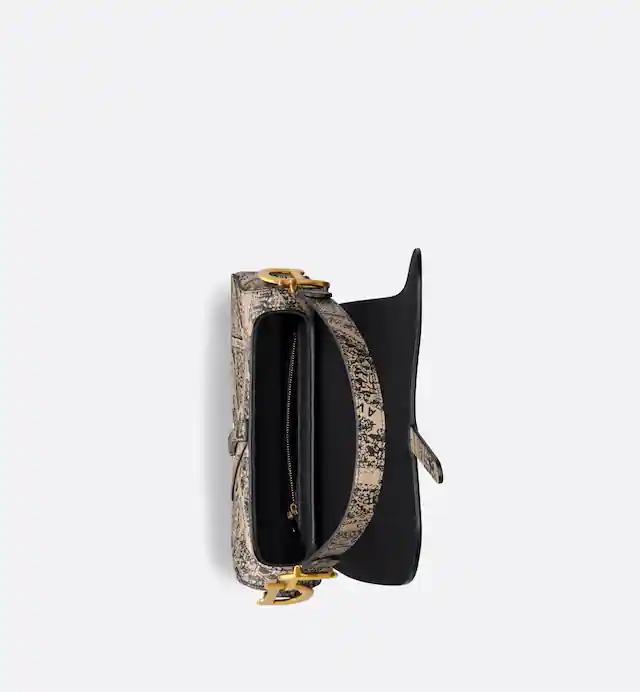 Túi Dior Saddle Bag With Strap Beige And Black