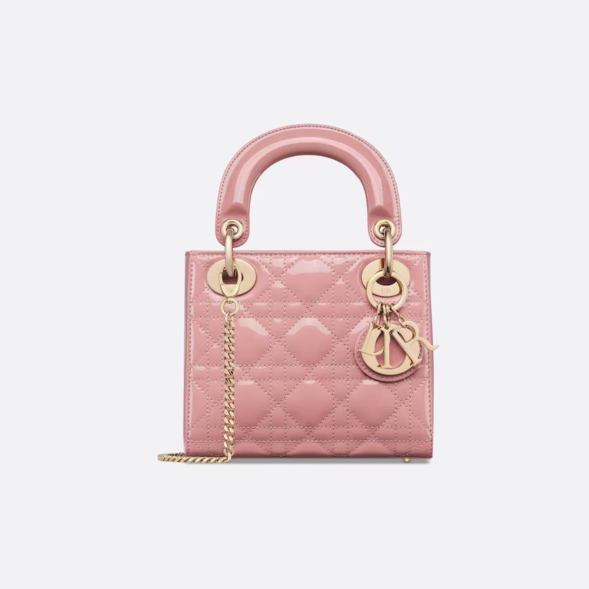 Túi Dior Mini Lady Dior Bag Antique Pink Patent