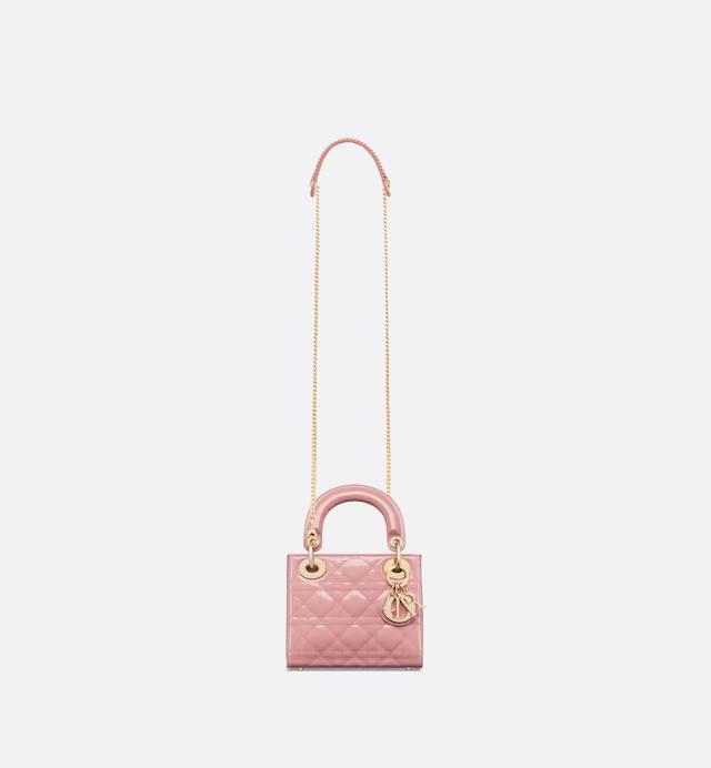 Túi Dior Mini Lady Dior Bag Antique Pink Patent