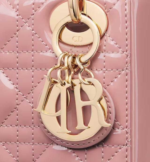 Túi Dior Mini Lady Dior Bag Antique Pink Patent