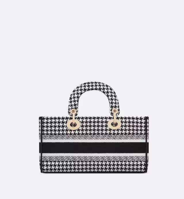 Túi Dior Medium Lady D-Joy Bag Black And White