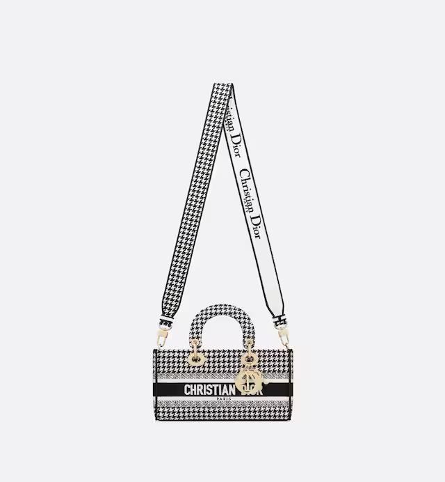 Túi Dior Medium Lady D-Joy Bag Black And White