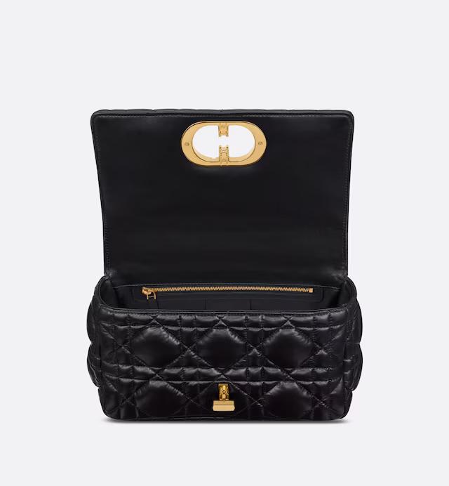 Túi Dior Medium Dior Caro Bag Black Quilted